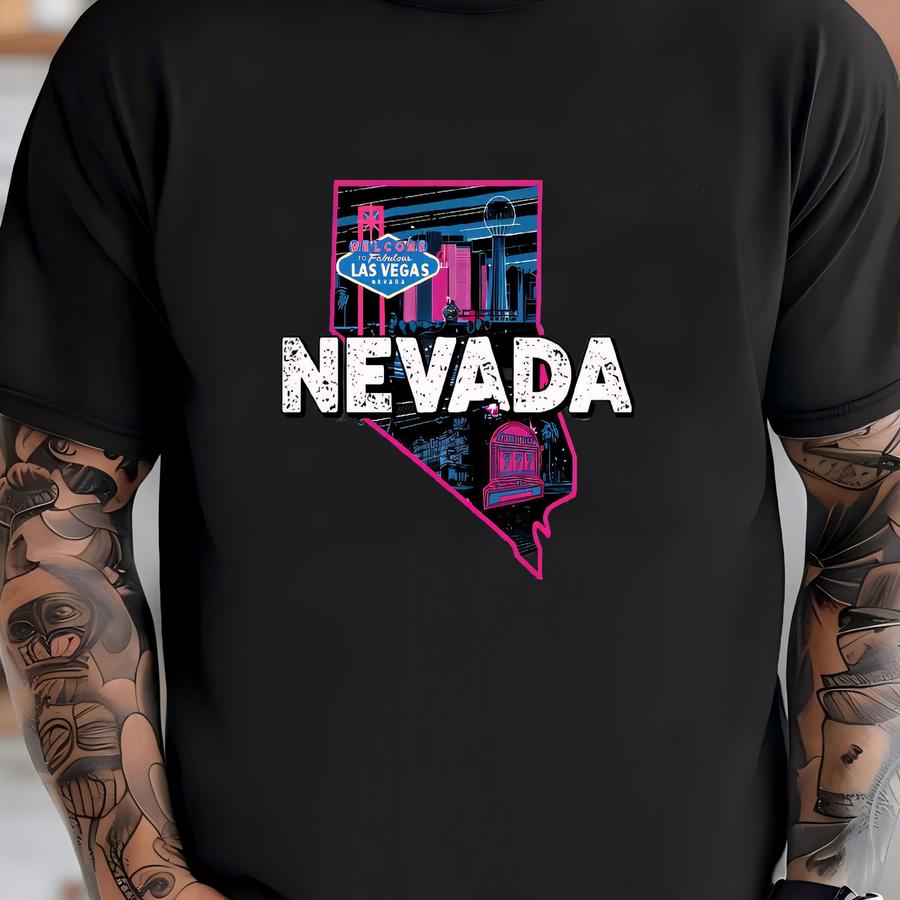 Nevada State Map T Shirt, Nevada Lover Gift Tshirt, Home State Sweatshirt, Family Travel Tee, State Pride, State Of Nevada Traveler Hoodie T-shirt