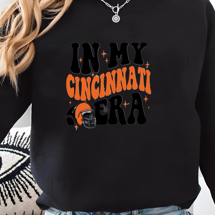 In My Cincinnati Football Shirt, Cincinnati Game Day Shirt, Retro Cincinnati Football Sweatshirt, Cincinnati Shirt, Game Day Shirt. Sweatshirt