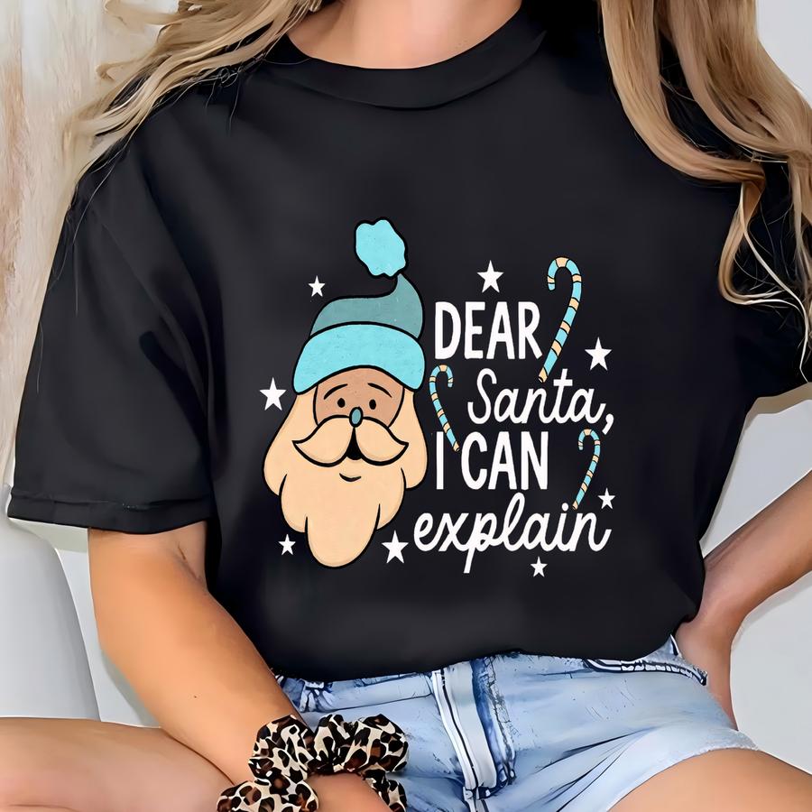 Santa I Can Explain Sweatshirt, Christmas Sweatshirt, Christmas Shirt, Merry Christmas Shirt, Santa Shirt, Christmas, Christmas Gift T-shirt