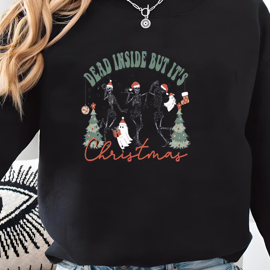 Christmas Skeletons Sweatshirt, Christmas Sweatshirt, Christmas Shirt, Merry Christmas Shirt, Santa Shirt, Christmas, Christmas Gift Sweatshirt