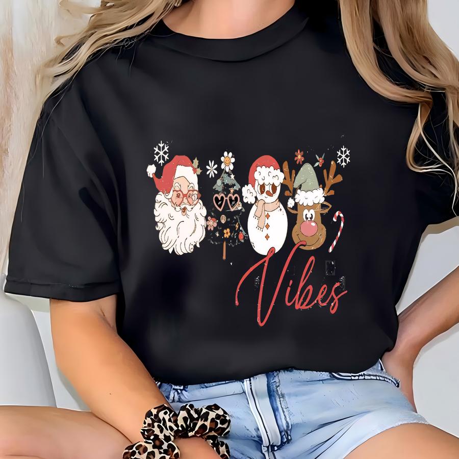 Christmas Vibes Sweatshirt, Christmas Sweatshirt, Christmas Shirt, Merry Christmas Shirt, Santa Shirt, Christmas, Christmas Gift T-shirt