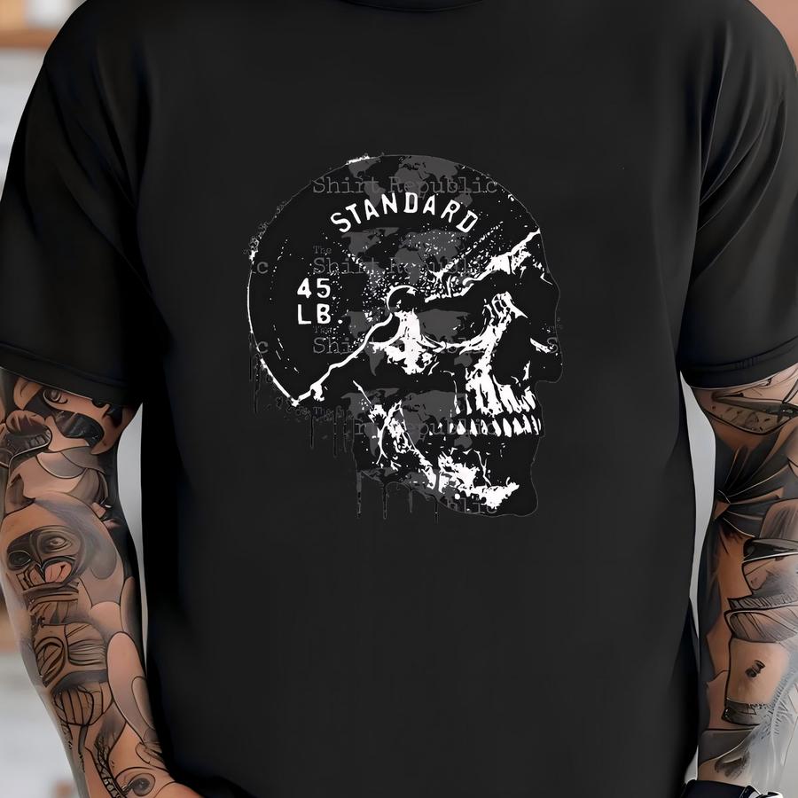 Skull Barbell, Bench Deadlift, Barbell Plate, Lift Heavy, Fitness Digital, Powerlifting Clipart, Workout Motivation, Crossfit Svg, Gym Rat T-shirt