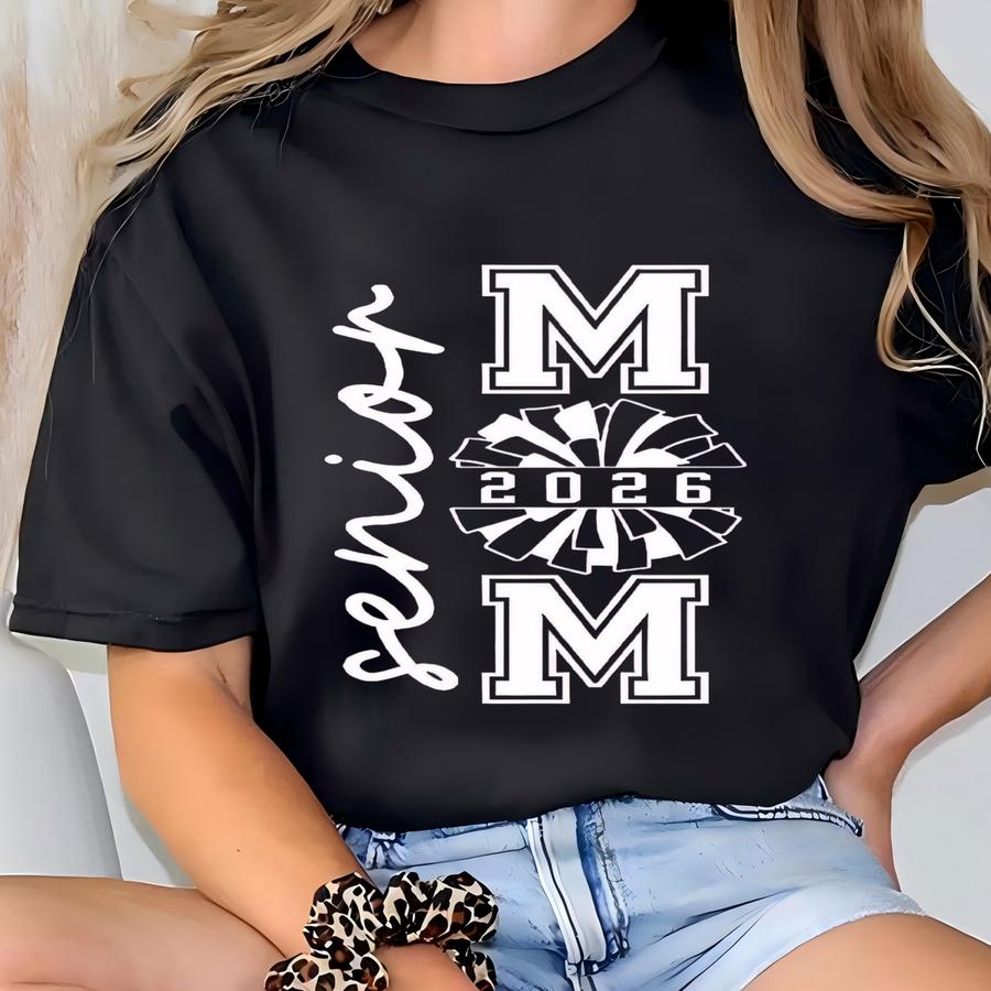 Senior Cheer Mom 2026 Sweatshirt, Cheer Mom Gift, Class Of 2026 Senior Cheer Mom Shirt For Game Day Cheer Mom, 2026 Cheerleader Senior 2026 T-shirt