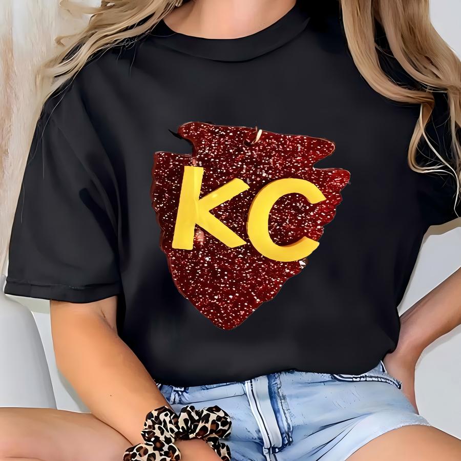 Glitter Arrowhead Kc Earrings T-shirt
