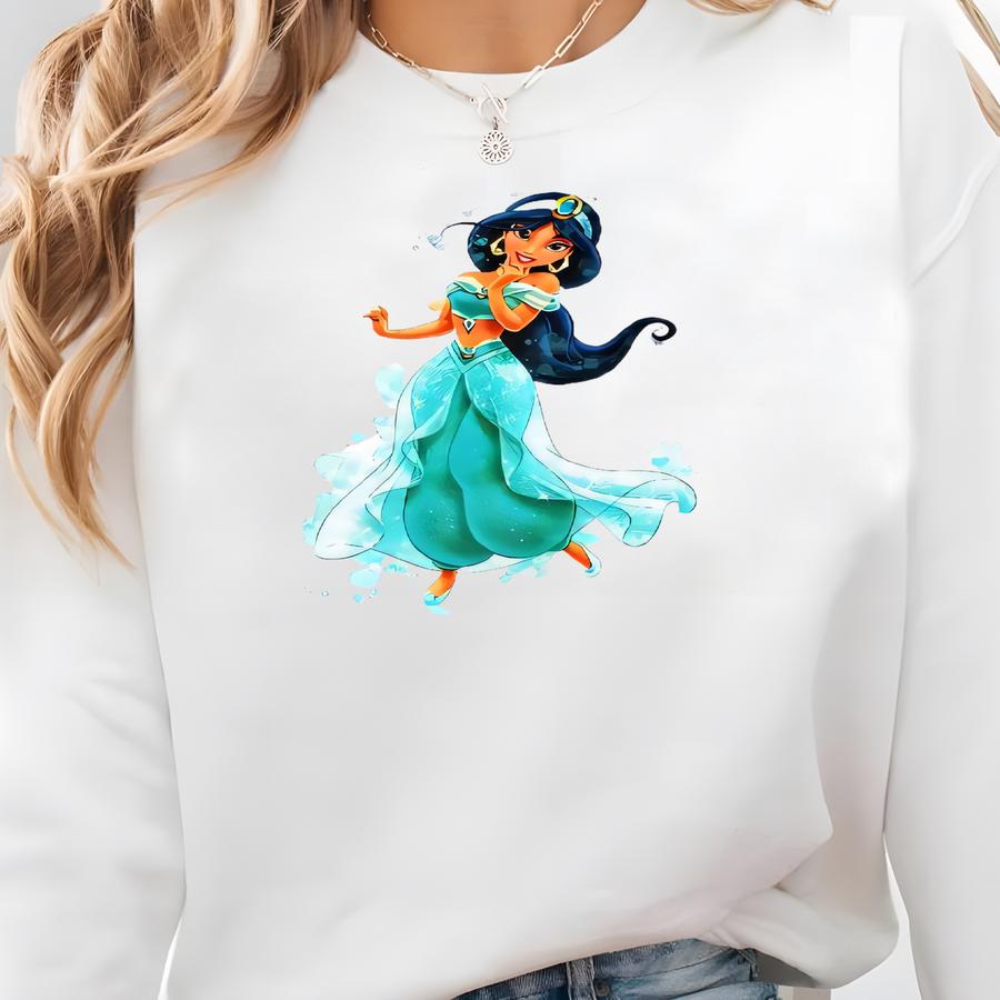 Princess Watercolor Art Prints: Set Of 6, Kids Room Decor (digital Download) Sweatshirt Princess Watercolor Art Prints: Set Of 6, Kids Room Decor (digital Download) Sweatshirt