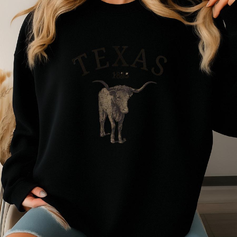 Texas Longhorn Tshirt, Lone Star State Gift Tee Sweatshirt