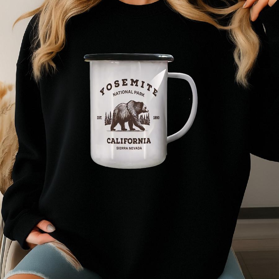Mockup Video Mug Enamel Black Border Camping Cup Personalized Mug Video Template 1080p Placeit 4k Video Demo Snow Background Your Design Sweatshirt