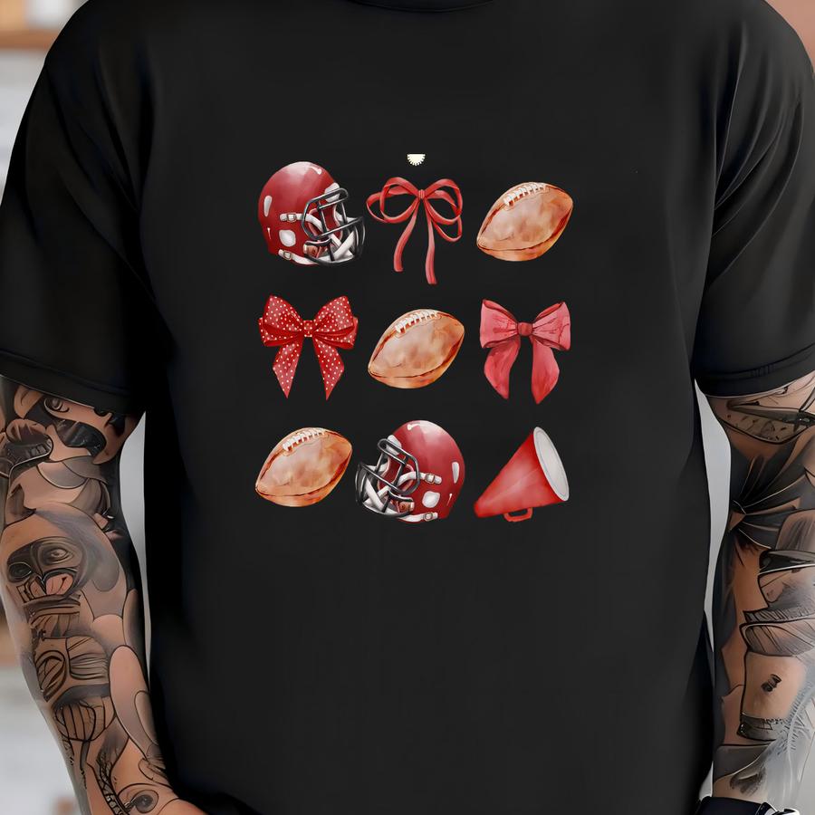 Coquette Game Day Shirt, Game Day Bows Tee, Cheer Shirt, Football Mom Shirt, Spirit Hoodie, Sports Mom Shirt, Team Spirit,school Spirit Tee T-shirt