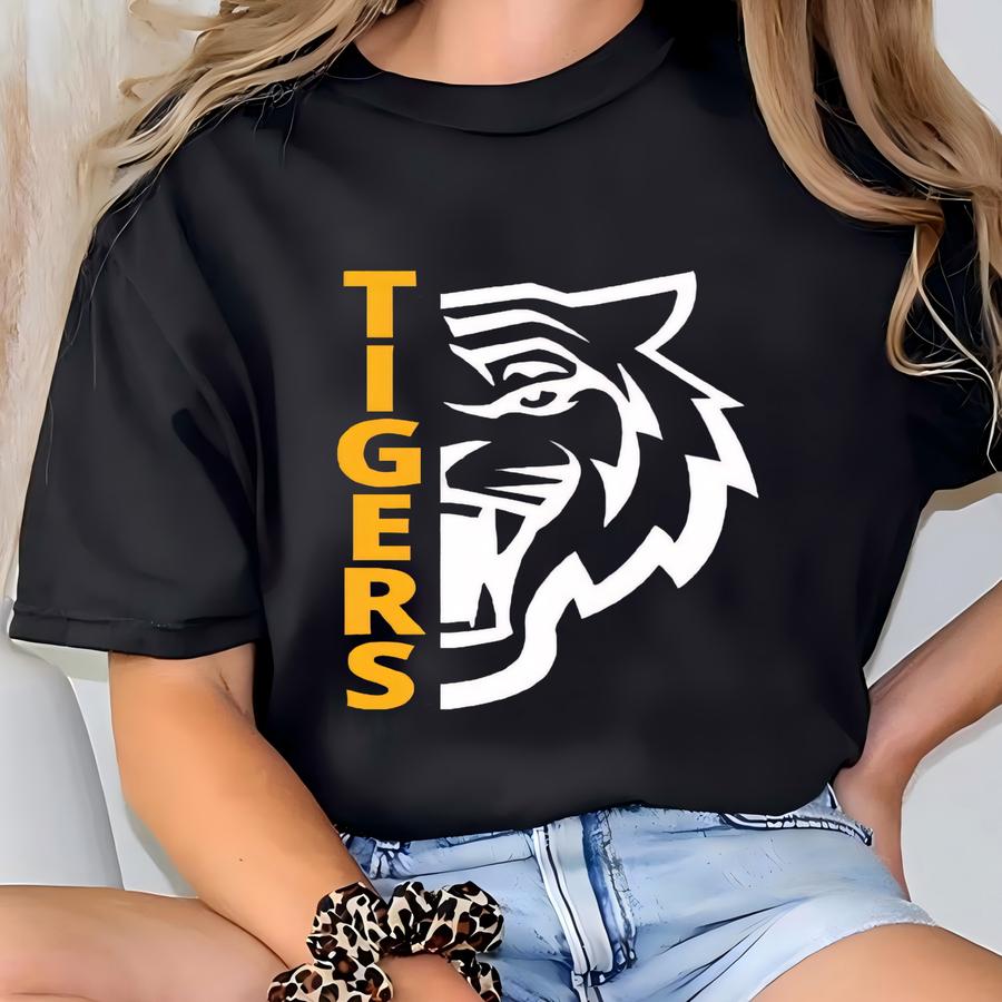Customizable Tigers Shirt: School Mascot Sports Team Tee T-shirt