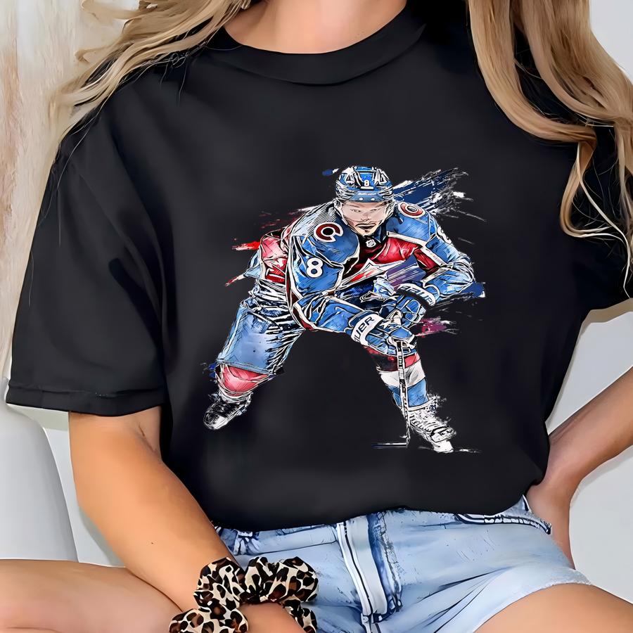 Cale Makar Poster Colorado Avalanche Wall Art Print Hockey Sports Poster Canvas Print Framed Poster Hockey Poster Home Decor G52 T-shirt