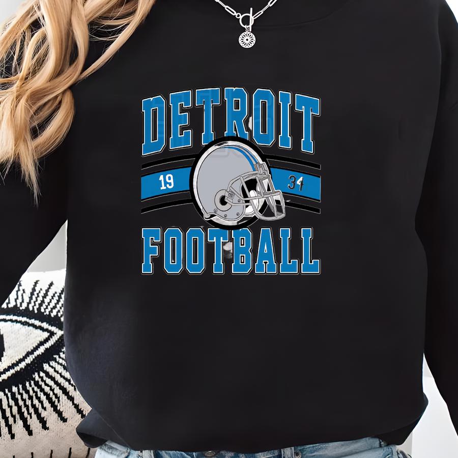 Detroit Football Vintage Sweatshirt T-shirt, Detroit Lion Football Tee, Detroit Football Shirt, Detroit Lion Sweater, Sunday Football Flc18 Sweatshirt