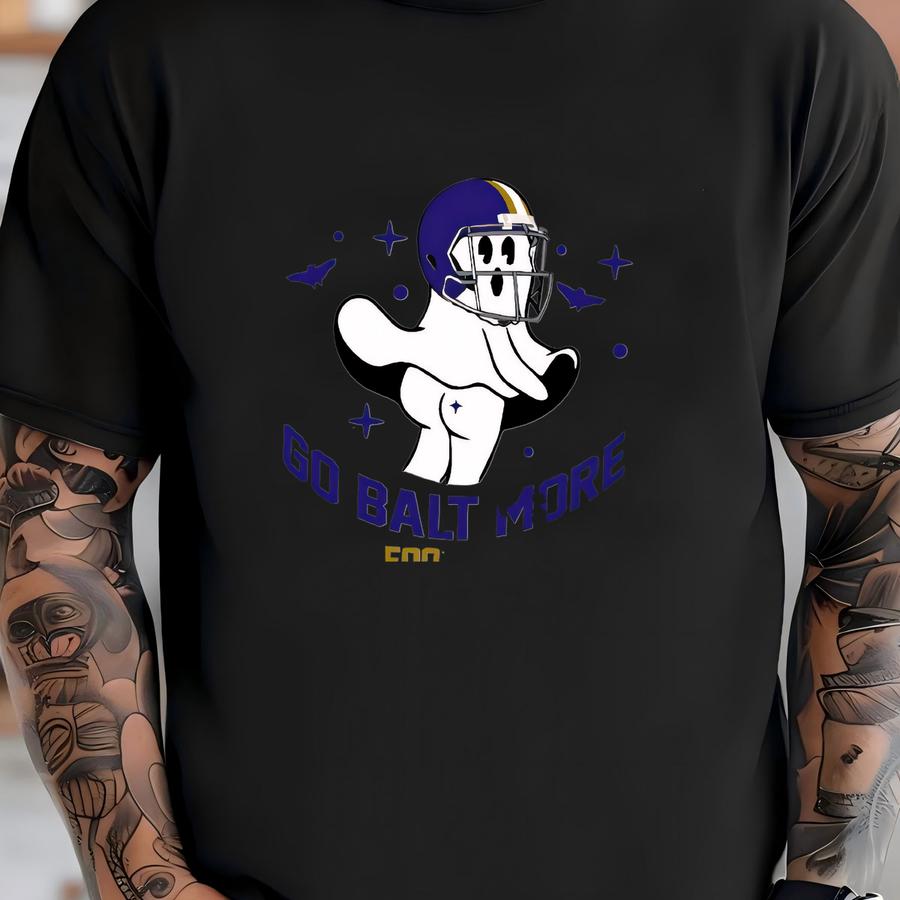 Go Baltimore Football Funny Ghost Vintage Sweatshirt, Baltimore Football Team Spooky Season Hoodie, Football Retro Shirt, Football Mom Shirt T-shirt