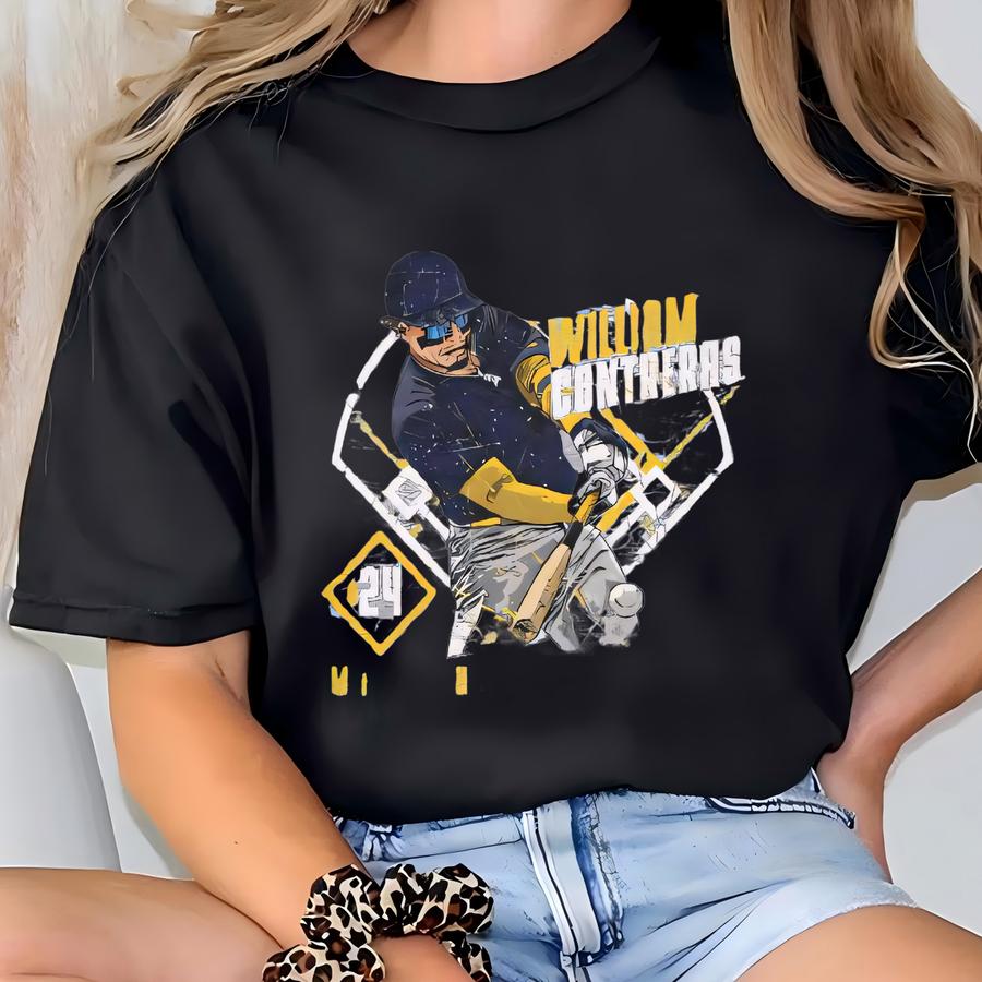 William Contreras Women's Hoodie - Milwaukee Baseball William Contreras Milwaukee Bucks Ballpark Wht T-shirt