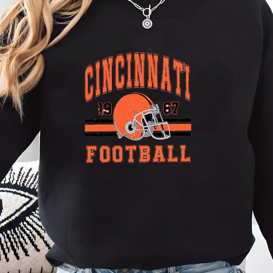 Cincinnati Game Day Shirt, Cincinnati Shirt, Game Day Shirt, Cincinnati Football Fan Gift, Retro Cincinnati Football Sweatshirt. Sweatshirt