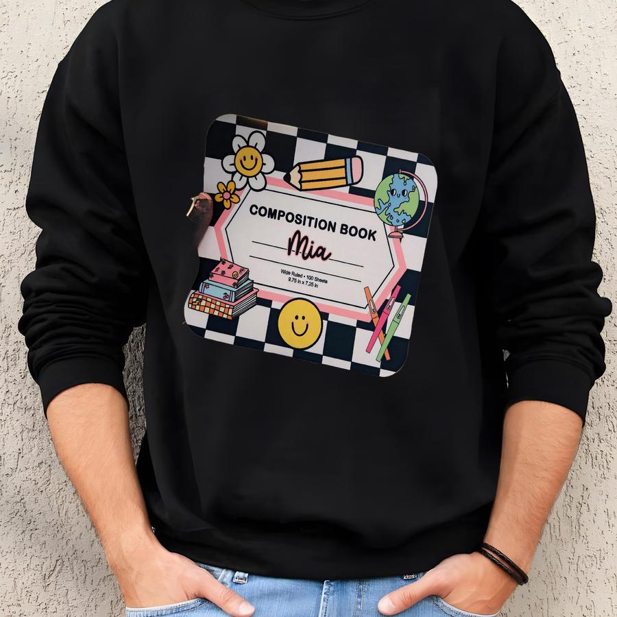 Personalized Checkered Teacher Mouse Pad, Classroom Decor, Teacher Gift Sweatshirt