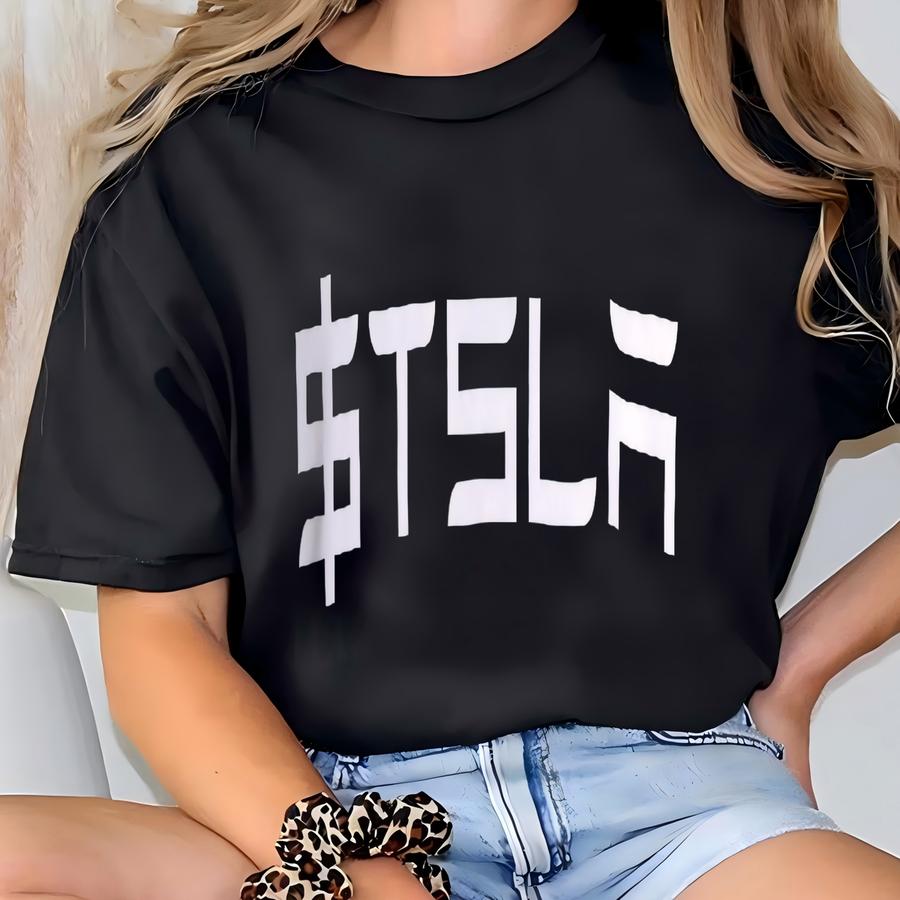 Tsla Hoodie Tesla Fanboy Gift Investors Stock Market Fans Electric Cars Finance Entrepreneurs Unisex Jersey Tee Bella Canva 3001 T-shirt