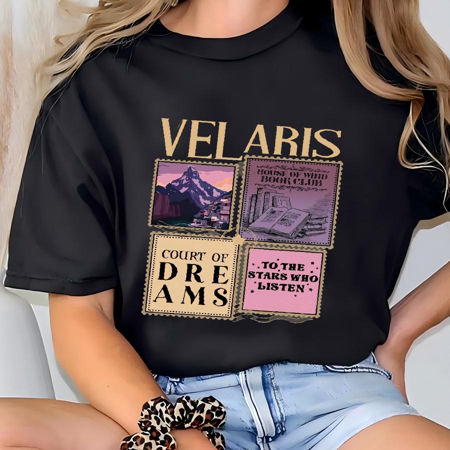 Velaris City Of Starlight Shirt, The Night Court Sweatshirt, Bookish Gifts, Velaris Acotar Hoodie, Court Of Dreams Tee, Aqua Book Tshirt T-shirt