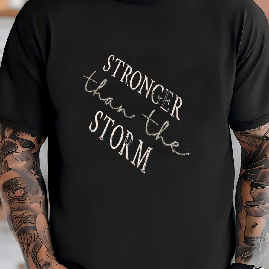 Hoodie: Stronger Than The Storm, Christian Apparel T-shirt