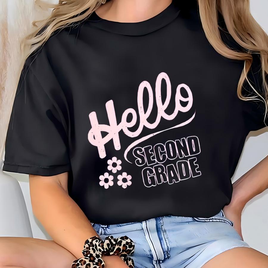 Custom Girls Back To School Tee - O Kindergarten, O First Grade, O Second Grade, O Third Grade, First Day Of School Tshirt T-shirt