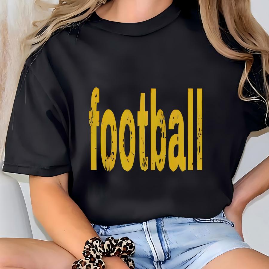 Vintage Football Crewneck Sweatshirt (yellow Font) T-shirt