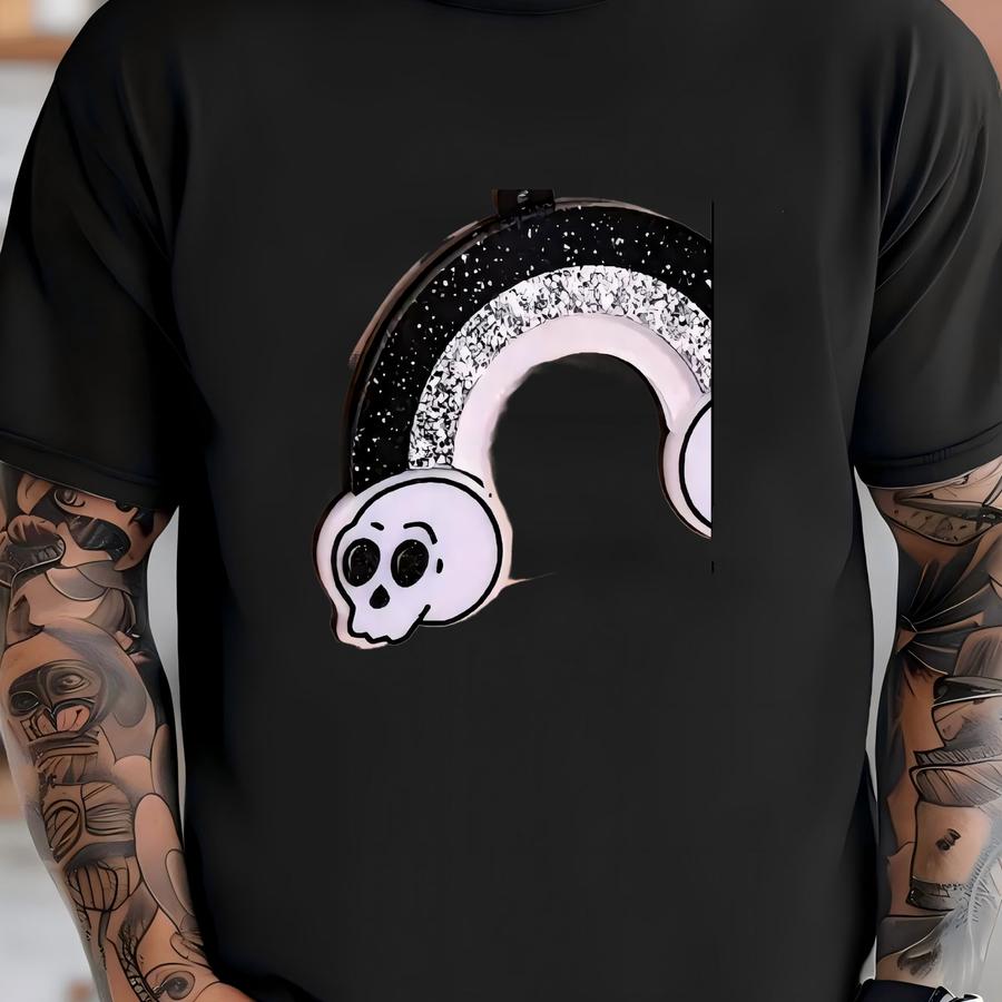 Gothic Skeleton Acrylic Earrings: Spooky Halloween Jewelry T-shirt