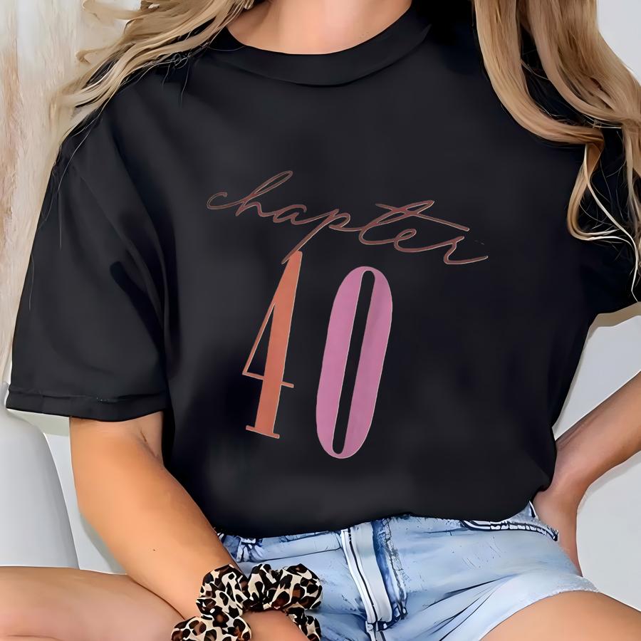 Chapter 40 Vintage 1984 Unisex Garment-dyed Pocket Hoodie, Classic Age Birthday, Bday Celebration Pocket Tee, Born In The 80s T-shirt