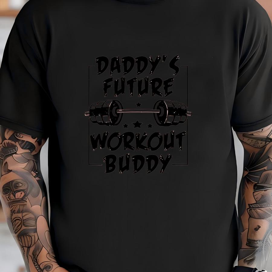 Daddy's Future Workout Buddy Baby Romper Sweatshirt, Workout Era Baby Romper, Workout Daddy Bodysuit, Infant Clothing T-shirt