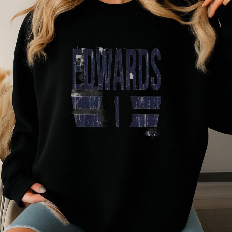 Anthony Edwards Kids Baby Romper - Minnesota Basketball Anthony Edwards Minnesota Font Sweatshirt