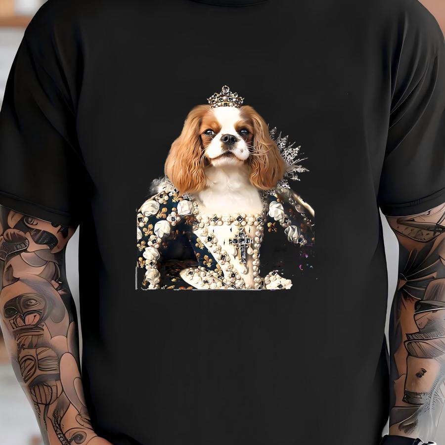 Custom Royal Pet Portrait: Regal King Or Queen (digital Download) T-shirt