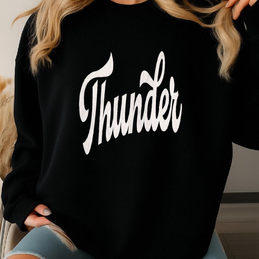 Thunder Tshirt Thunder Shirt Womens Thunder Tee Thunder Game Day Apparel Thunder Spirit Wear Soft Tri-blend Team T-shirt Sweatshirt