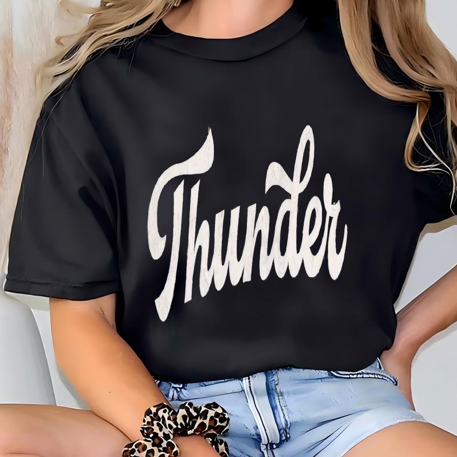 Thunder Tshirt Thunder Shirt Womens Thunder Tee Thunder Game Day Apparel Thunder Spirit Wear Soft Tri-blend Team Hoodie T-shirt
