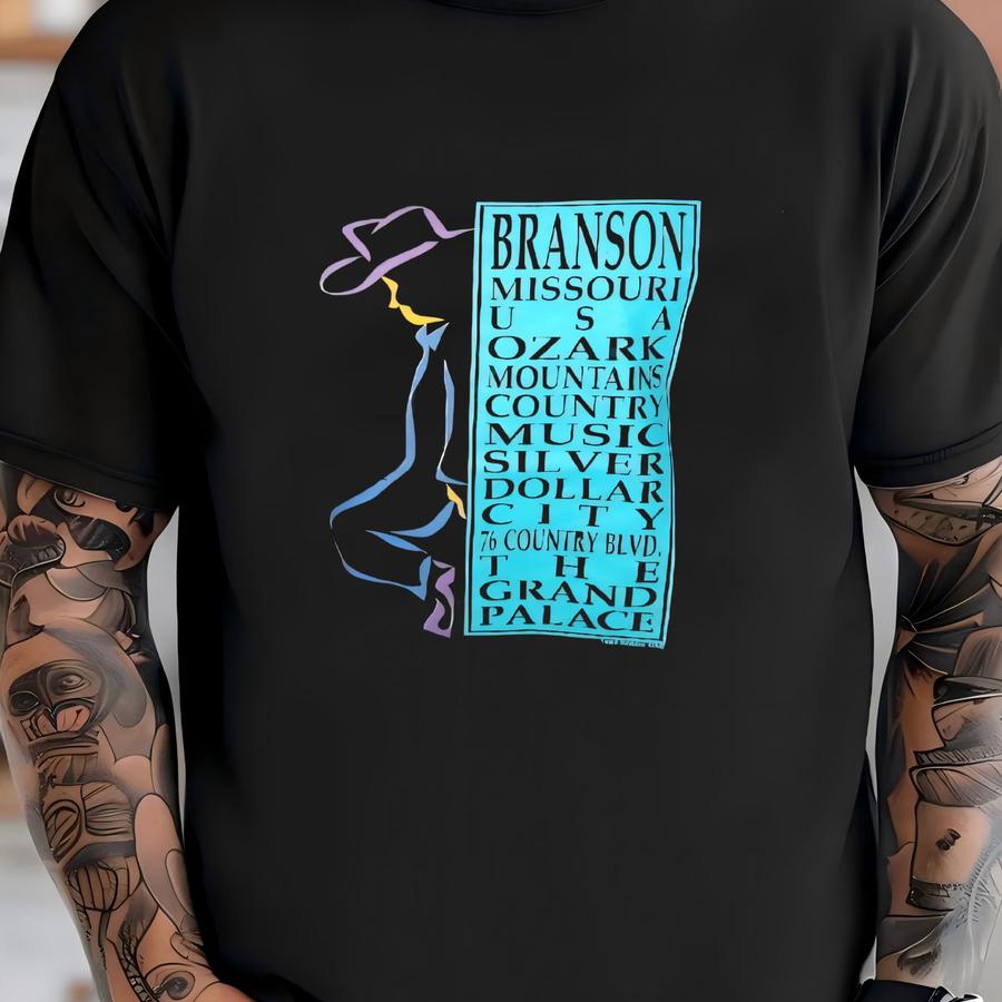 Vintage 90s 1993 Heavyweight Branson Ozark Country Music Grand Hoodie L Usa T-shirt