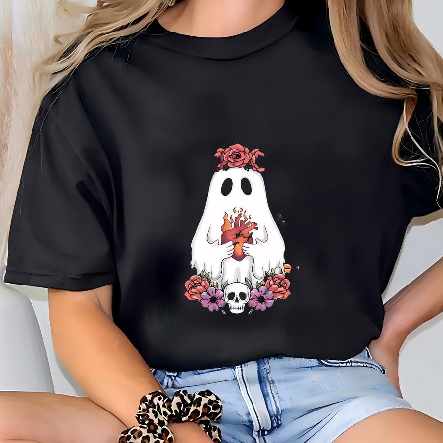 Personalized Espooky Vibes Halloween Shirt, Day Of The Dead Tee, Mexican Ghost Costume, Dia De Los Muertos Spooky Season Gift For Women T-shirt