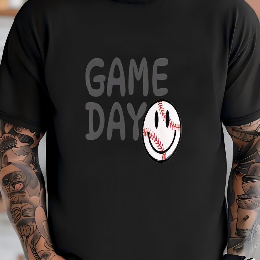Baseball Game Day Face Unisex Hoodie; Baseball Mom Womens Shirt T-shirt
