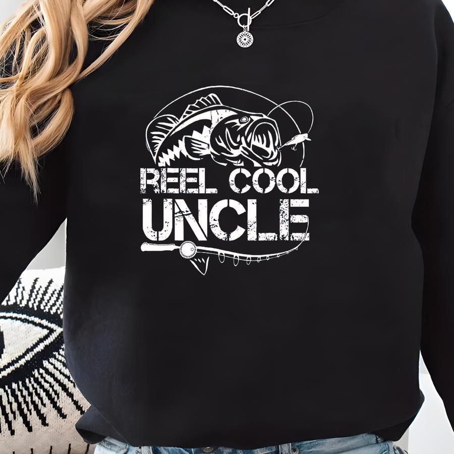 Reel Cool Uncle Shirt, Uncle Fishing T-shirt, Fisherman Uncle Gift Tshirt, Uncle Fishing Buddy Tee, Uncle Gift For Men Tshirt Sweatshirt