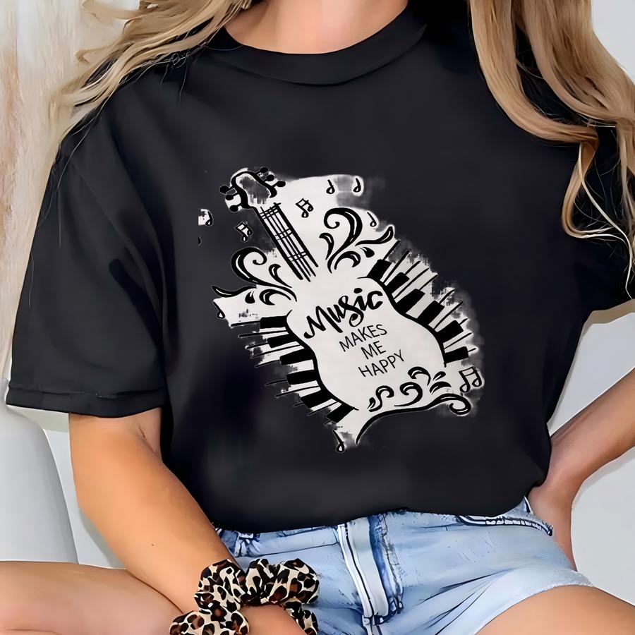 Music Makes Me Happy Shirt, Let's Make Music Tshirt, Marching Band Tee T-shirt