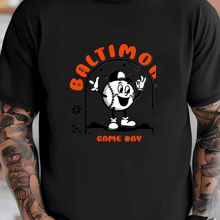 Vintage Baltimore Baseball Era 2 Side Sweatshirt, Baltimore Baseball Gameday Hoodie, In My Baseball Era Cute Shirt, Baseball Tee, For Her T-shirt