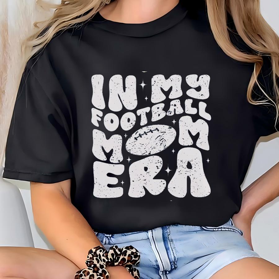 Football Mom Era Shirt - Distressed Football Mom Tee, Retro Sports Mom Tee, Football Mom Gift Idea, Cute Football Mama Tee T-shirt