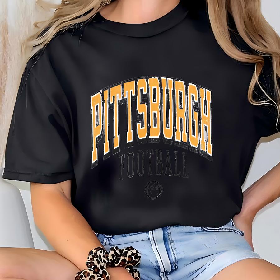 Vintage Pittsburgh Football Crewneck Sweatshirt, Pittsburgh Football Shirt, Steel City Crewneck, Pittsburgh Football Jersey, Yinzer Hoodie T-shirt