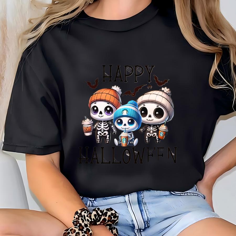 Cute Halloween Skeleton Trick Treaters Shirt, Sweatshirt, Hoodie, Halloween Hoodie, Halloween Sweatshirt, Cute Shirt, Cute Gift, Gift Shirt T-shirt