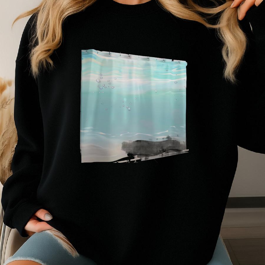 Serene Underwater Scene Shower Curtain Fabric Bath Curtain 71 X 74 Sweatshirt