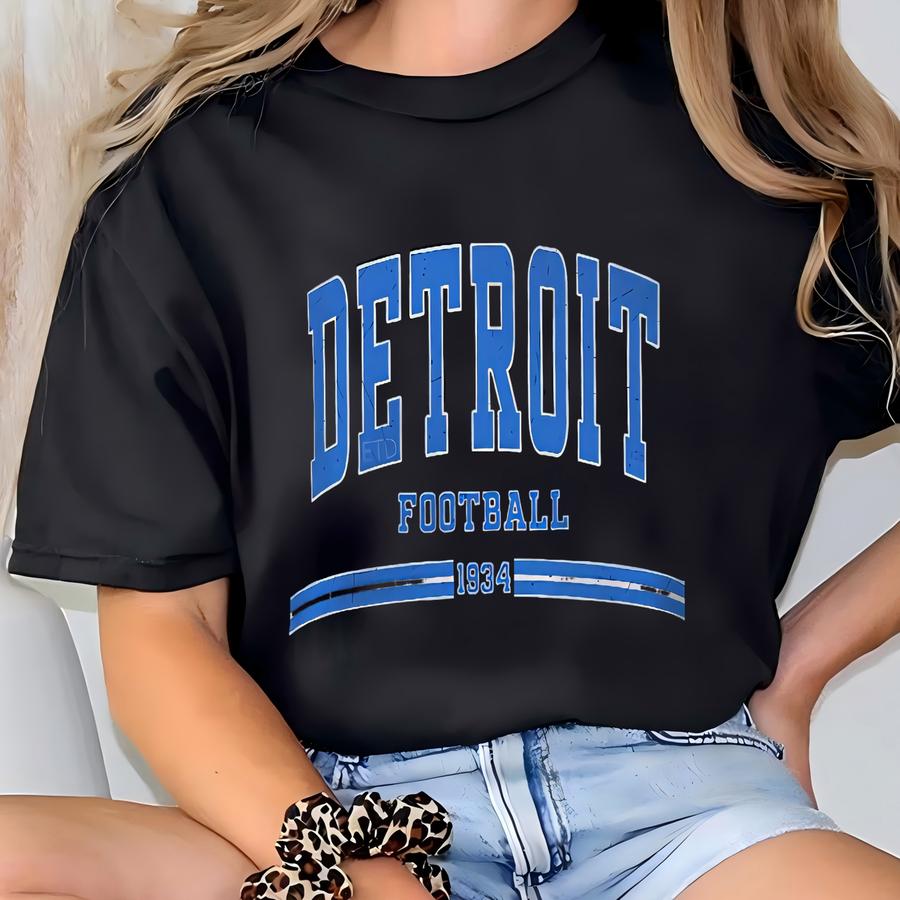 Detroit Football Shirt, Detroit Tshirt, , Retro Detroit Football Tee, Football Detroit T, Detroitfootball, 313, Unisex T-shirt