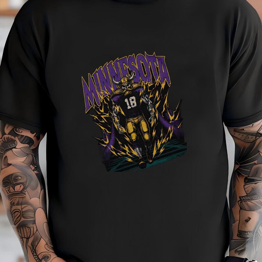 Minnesota Football Shirt - Graphic Tees - Skeleton Shirt - Merch Tee - Gift Shirt - Bootleg Shirt - Vintage - Skeleton Football Shirt T-shirt