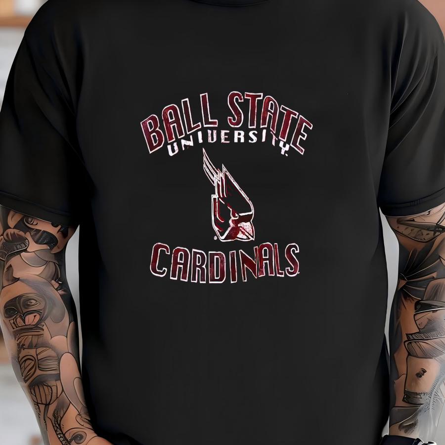 Women's Ball State Acid Washed Cropped Long Sve Shirt | Ball State Crop Top | Ball State Long Sve Shirt | Ball State Tie-dyed Shirt T-shirt