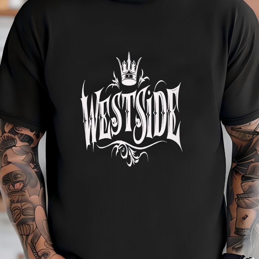 Westside Graffiti Tee Unisex Adult Hoodie With Tattoo Inspired Gangsta Style Hip-hop Urban Fashion T-shirt