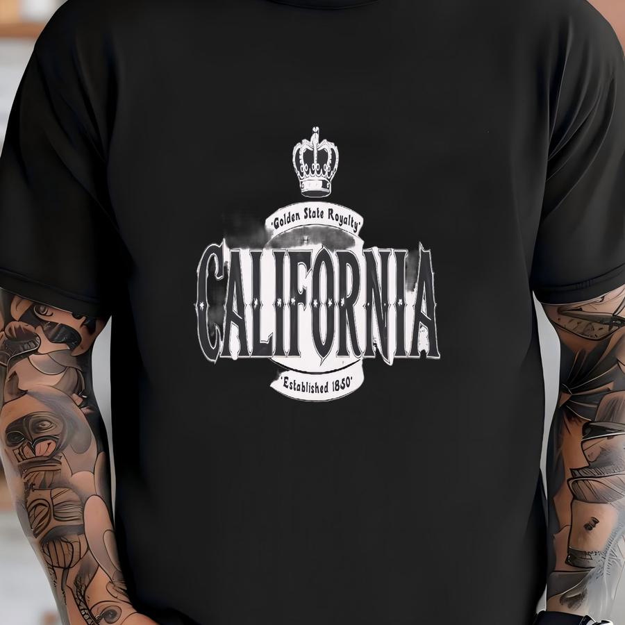 California Royalty Tee - Unisex Hoodie With Crown And Est. 1850 Design - Urban Streetwear Vibes T-shirt