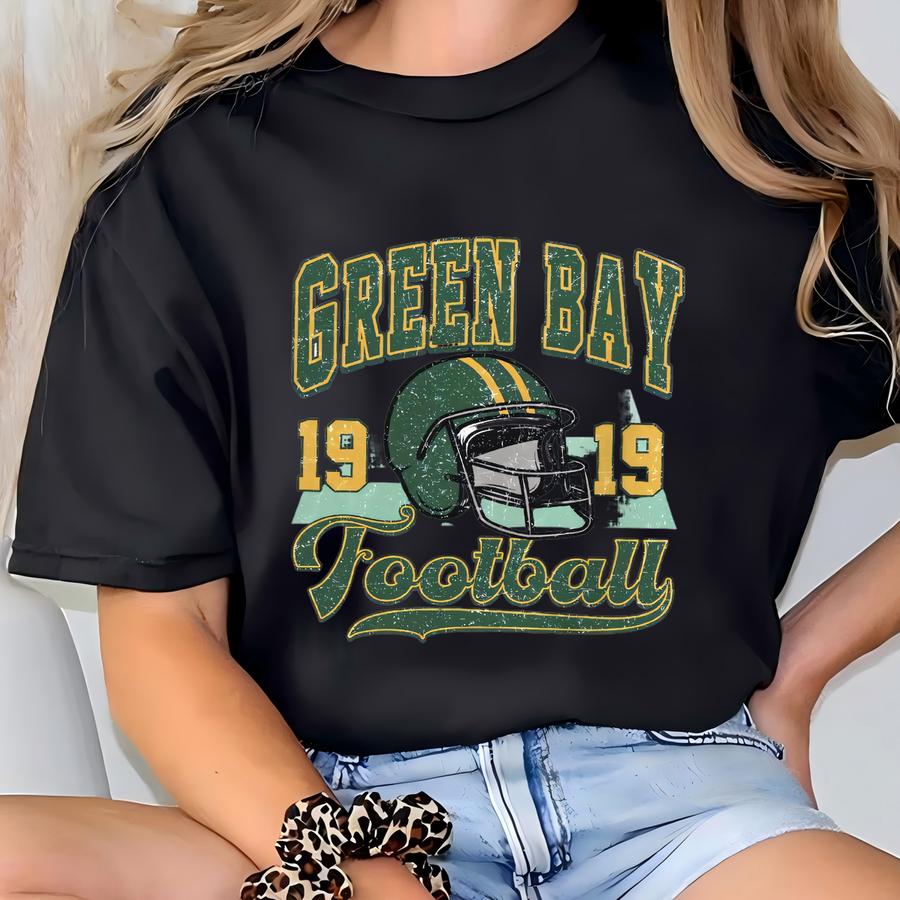 Green Bay Football Vintage 90s Style Sweatshirt, Green Bay Football Fan Shirts, Green Bay, Game Day Shirt, Football Crewneck Shirt T-shirt