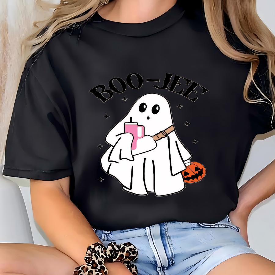 Halloween Ghost Sweatshirt: Boo Jee Spooky Season Sweater T-shirt