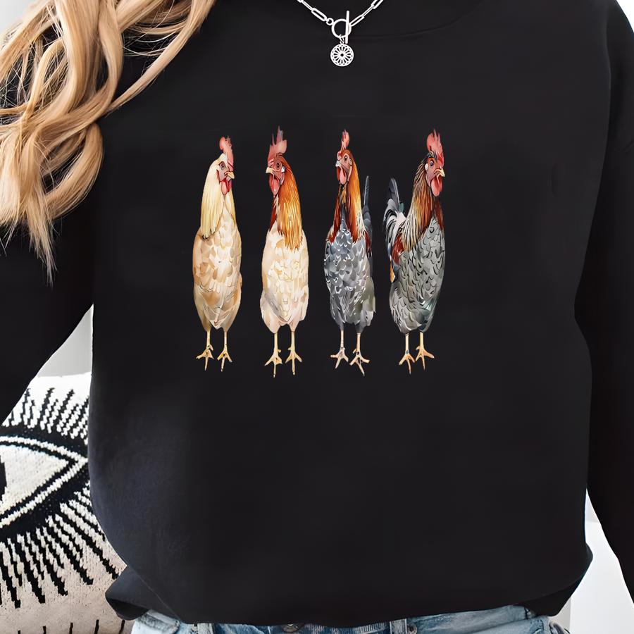 Chicken Sweatshirt, Mothers Day Chicken Sweatshirt, Women Chicken Sweatshirt, Love Chickens, Animal Sweatshirt, Funny Farmer Farm Hoodie Sweatshirt