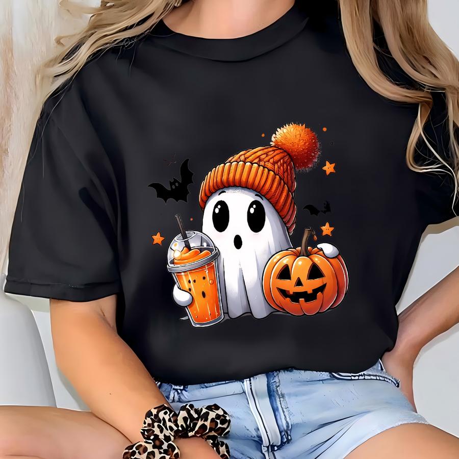 Halloween Ghost Hoodie, Cute Halloween Hoodie, Spooky Season Hoodie, Pumpkin Vintage Halloween Hoodie, Halloween Hoodie T-shirt